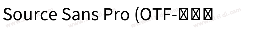 Source Sans Pro (OTF字体转换